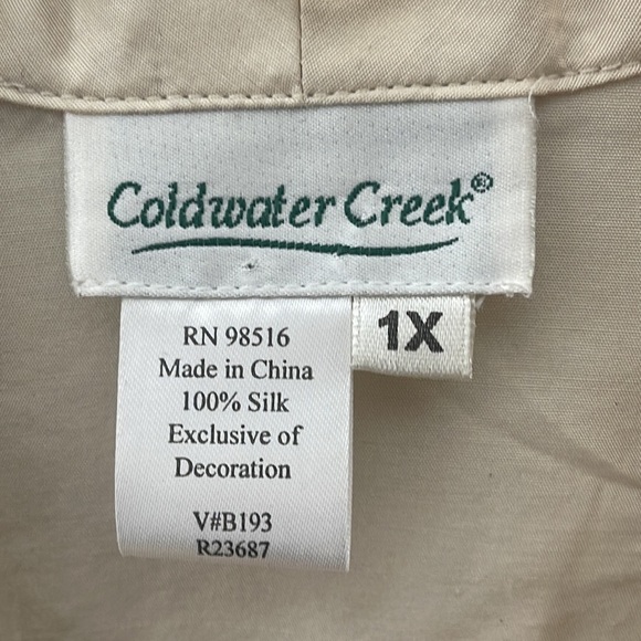 ❤️ COLDWATER CREEK Floral Blouse Size 1X - Picture 4 of 4